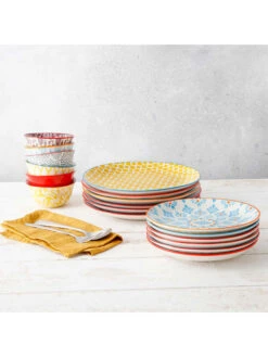 18tlg. Tafelservice "Sabae" In Bunt -Hausdiscounter ardtime 18tlg tafelservice sabae in bunt 2