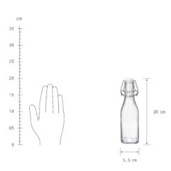 4x Flasche Mit Bügelverschluss 250ml SWING In Transparent -Hausdiscounter butlers 4x flasche mit bugelverschluss 250ml swing in transparent 3