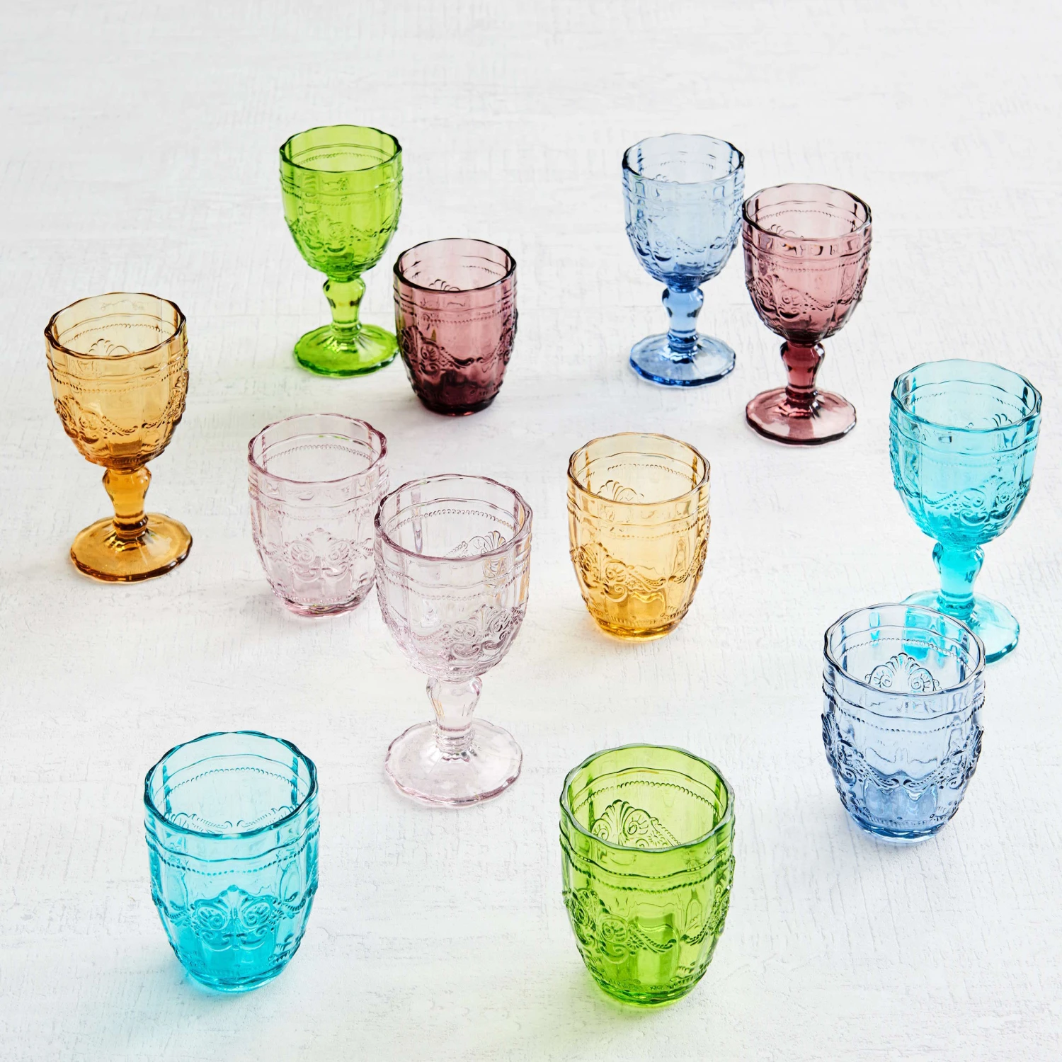 6x Weingläser 230ml VICTORIAN In Rosa 2 6x Weingläser 230ml VICTORIAN In Rosa – Bild 2