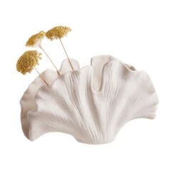 Deko-Objekt Blatt Höhe 21cm GINKGO In Creme -Hausdiscounter butlers deko objekt blatt hohe 21cm ginkgo in creme 2