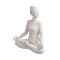 Deko Statue Höhe 24cm LOTUS In Weiß -Hausdiscounter butlers deko statue hohe 24cm lotus in weiss 2