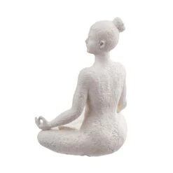 Deko Statue Höhe 24cm LOTUS In Weiß -Hausdiscounter butlers deko statue hohe 24cm lotus in weiss 5