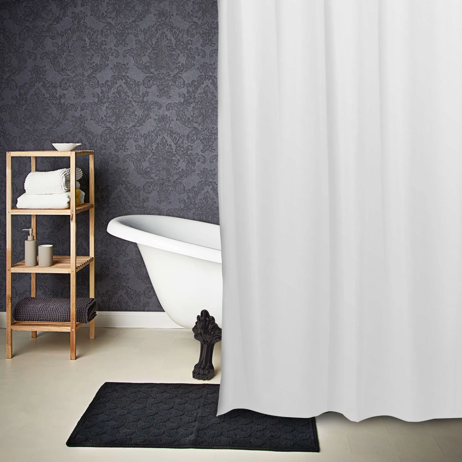 Duschvorhang Waffeloptik WET WET WET In Weiß 5 Duschvorhang Waffeloptik WET WET WET In Weiß – Bild 5