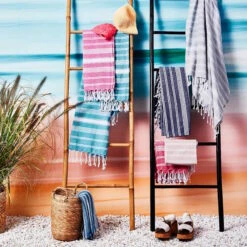 Hamamtuch L 170 X B 90cm SURFSIDE In Blau -Hausdiscounter butlers hamamtuch l 170 x b 90cm surfside in blau 4