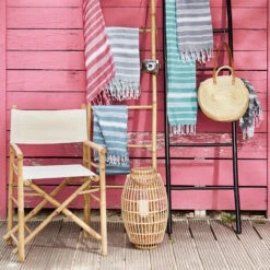 Hamamtuch L 170 X B 90cm SURFSIDE In Blau -Hausdiscounter butlers hamamtuch l 170 x b 90cm surfside in blau 5