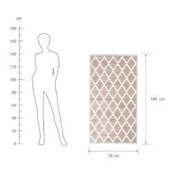 In- & Outdoor-Teppich Rauten L 140 X B 70cm COLOUR CLASH In Natur -Hausdiscounter butlers in and outdoor teppich rauten l 140 x b 70cm colour clash in natur 2