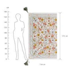 Picknickdecke L 175 X B 154cm BETWEEN FLOWERS In Creme -Hausdiscounter butlers picknickdecke l 175 x b 154cm between flowers in creme 3