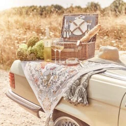 Picknickdecke L 175 X B 154cm BETWEEN FLOWERS In Creme -Hausdiscounter butlers picknickdecke l 175 x b 154cm between flowers in creme 7