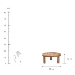 Podest Ø34cm MESA In Braun -Hausdiscounter butlers podest o34cm mesa in braun 2