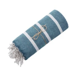 Strandtuch L 200 X B 180cm SURFSIDE In Blau -Hausdiscounter butlers strandtuch l 200 x b 180cm surfside in blau 5