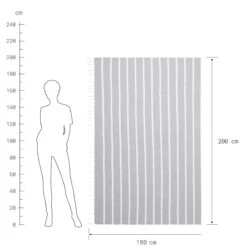 Strandtuch L 200 X B 180cm SURFSIDE In Hellgrau -Hausdiscounter butlers strandtuch l 200 x b 180cm surfside in hellgrau 2