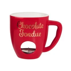 Tasse Mit 2 Gabeln CHOCOLATE FONDUE In Rot -Hausdiscounter butlers tasse mit 2 gabeln chocolate fondue in rot 3