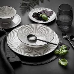 Teller Ø25,5cm DIM SUM In Schwarz-Weiß -Hausdiscounter butlers teller o25 5cm dim sum in schwarz weiss 5