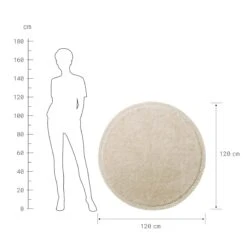 Teppich Hochflor Mit Makramé Ø120cm BOHO LOUNGE In Beige -Hausdiscounter butlers teppich hochflor mit makrame o120cm boho lounge in beige 3