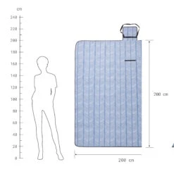 XXL-Picknickdecke Streifen L 200 X B 200cm GET TOGETHER In Blau-Weiß 6 XXL-Picknickdecke Streifen L 200 X B 200cm GET TOGETHER In Blau-Weiß -Hausdiscounter butlers xxl picknickdecke streifen l 200 x b 200cm get together in blau weiss 2