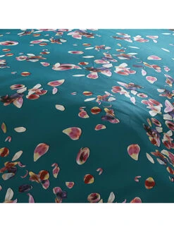 Cacharel Satin-Bettwäsche-Set "Aurore" In Petrol -Hausdiscounter cacharel satin bettwasche set aurore in petrol 4