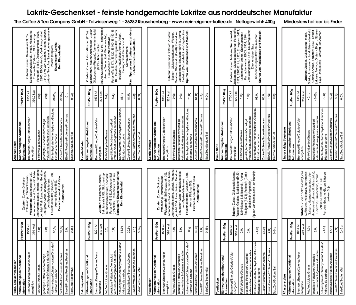Lakritz Geschenk-Box 10 Sorten 2 Lakritz Geschenk-Box 10 Sorten – Bild 2