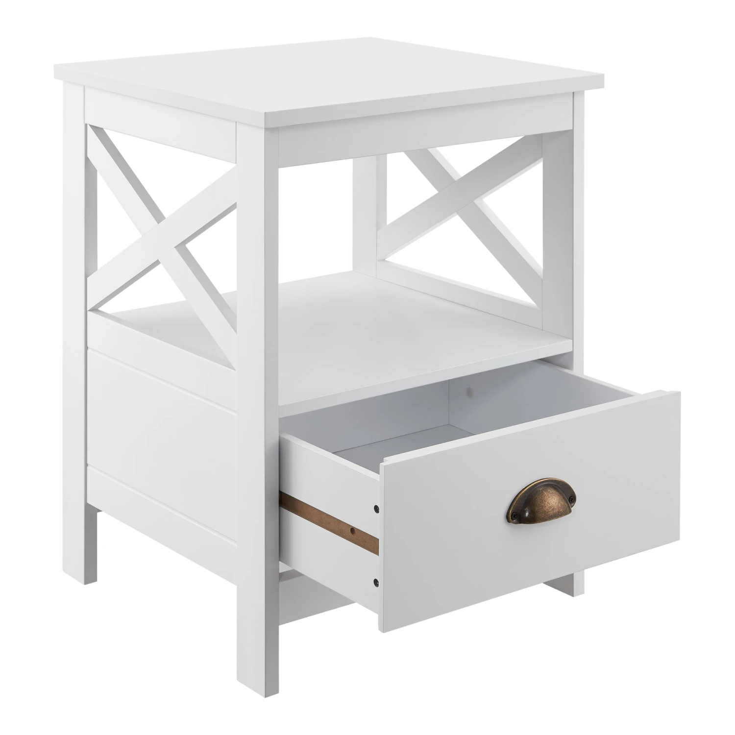 Beistelltisch Larsmo In Weiß (H)54cm (B)40cm (T)35cm 4 Beistelltisch Larsmo In Weiß (H)54cm (B)40cm (T)35cm – Bild 4