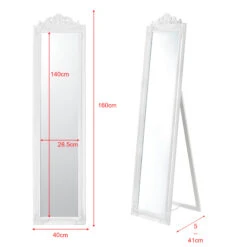 Standspiegel Arezzo In Weiß (H)160cm (B)5cm (L)40cm 11 Standspiegel Arezzo In Weiß (H)160cm (B)5cm (L)40cm -Hausdiscounter en casa standspiegel arezzo in weiss h 160cm b 5cm l 40cm 4