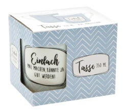 Tasse Einfach Machen Blau - 350ml -Hausdiscounter geda labels tasse einfach machen blau 350ml 2