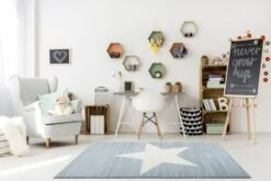 Kinderteppich SHOOTINGSTAR In Blau/weiss 9 Kinderteppich SHOOTINGSTAR In Blau/weiss -Hausdiscounter happy rugs kinderteppich shootingstar in blau weiss 4