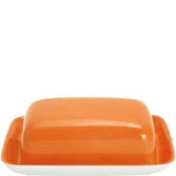 Butterdose Eckig 17 X 14 Cm Sunset Orange
