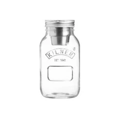 Kilner FOOD ON THE GO Glas Mit Edelstahlbehälter, 1 Liter