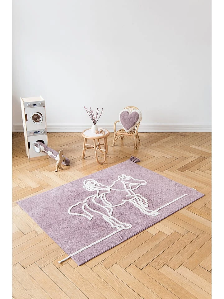 Teppich "Mädchen Auf Pferd" In Rosa - (L)170 X (B)120 Cm 2 Teppich "Mädchen Auf Pferd" In Rosa - (L)170 X (B)120 Cm – Bild 2
