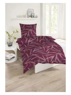 Hausdiscounter -Hausdiscounter schiesser renforce bettwasche set lia in lila 1