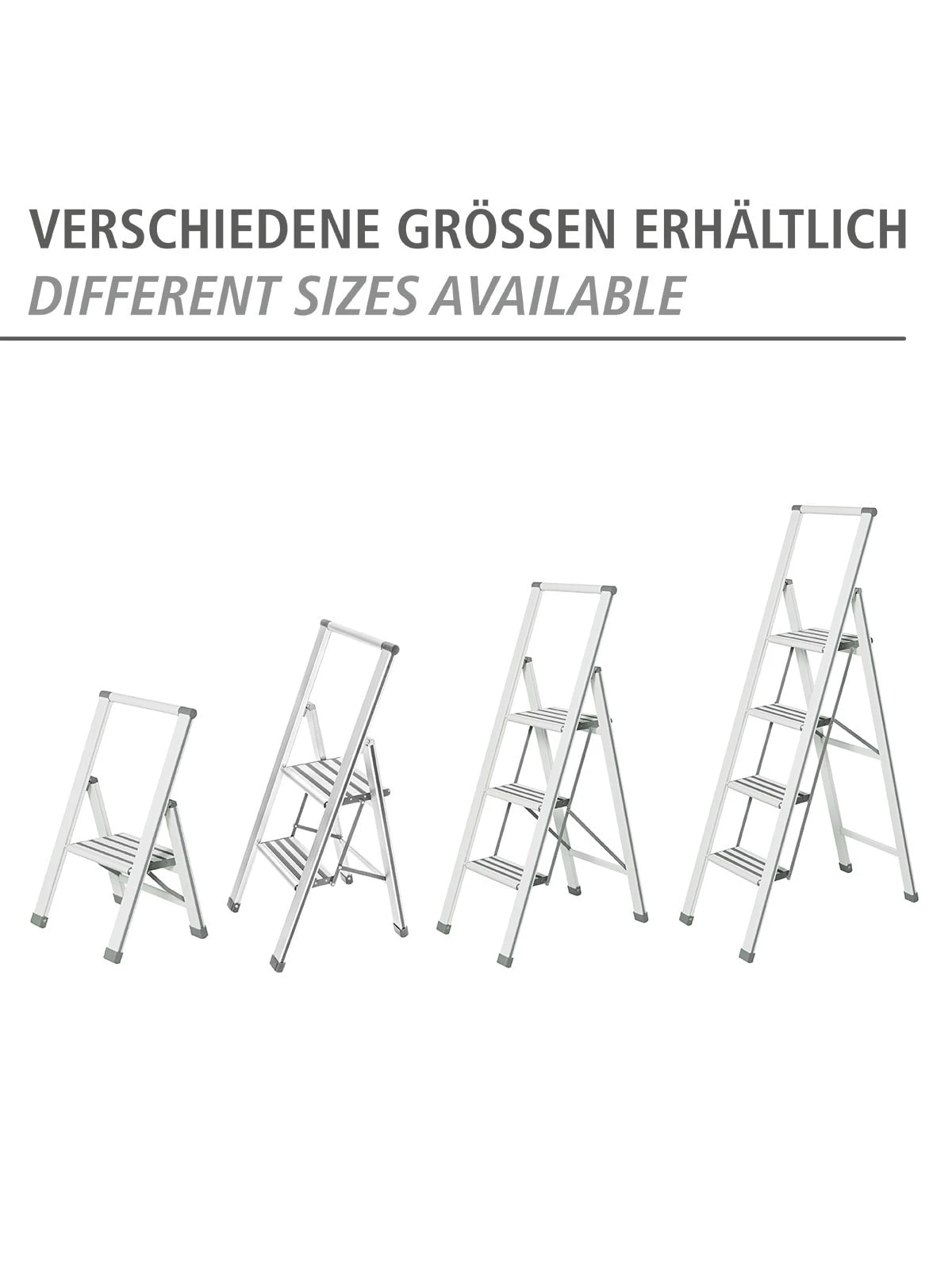 Wenko Alu-Design Klapptrittleiter 4-stufig Weiß In Weiß 16 Wenko Alu-Design Klapptrittleiter 4-stufig Weiß In Weiß – Bild 16